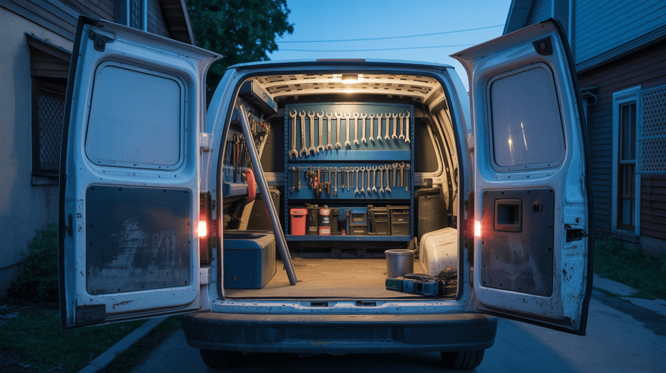 Van at dawn