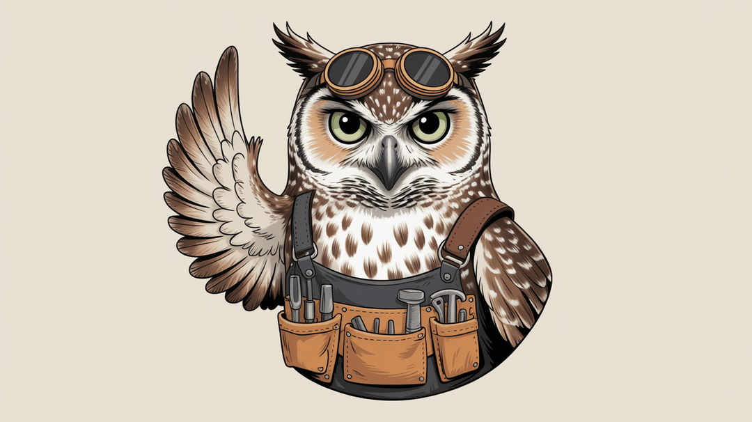 Squibb — brass workshop owl host for Bellows lessons